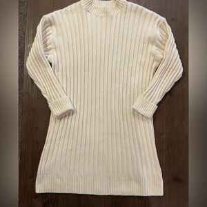 H&M Womens Cream Sweater Dress Size Large